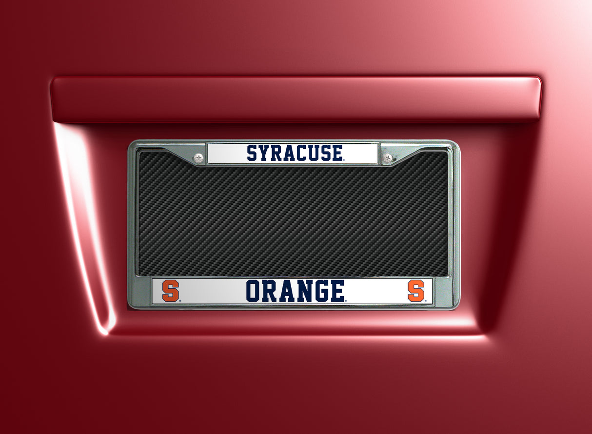 NCAA Syracuse Orange Chrome License Plate Frame Fan Gear NCAA Syracuse Orange