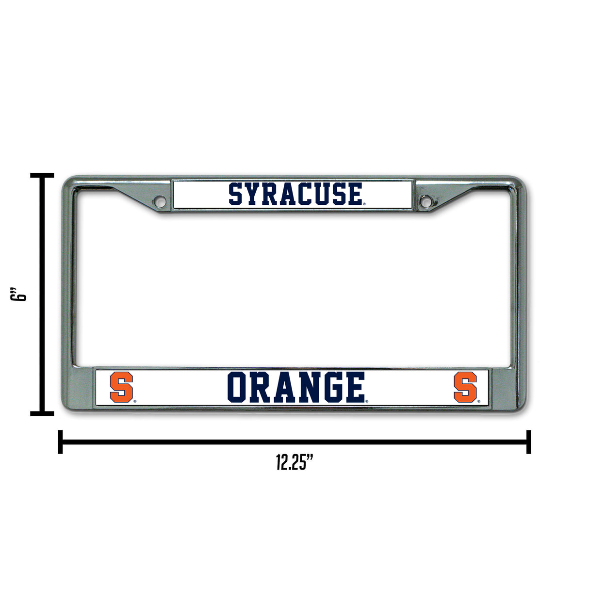 NCAA Syracuse Orange Chrome License Plate Frame Fan Gear NCAA Syracuse Orange