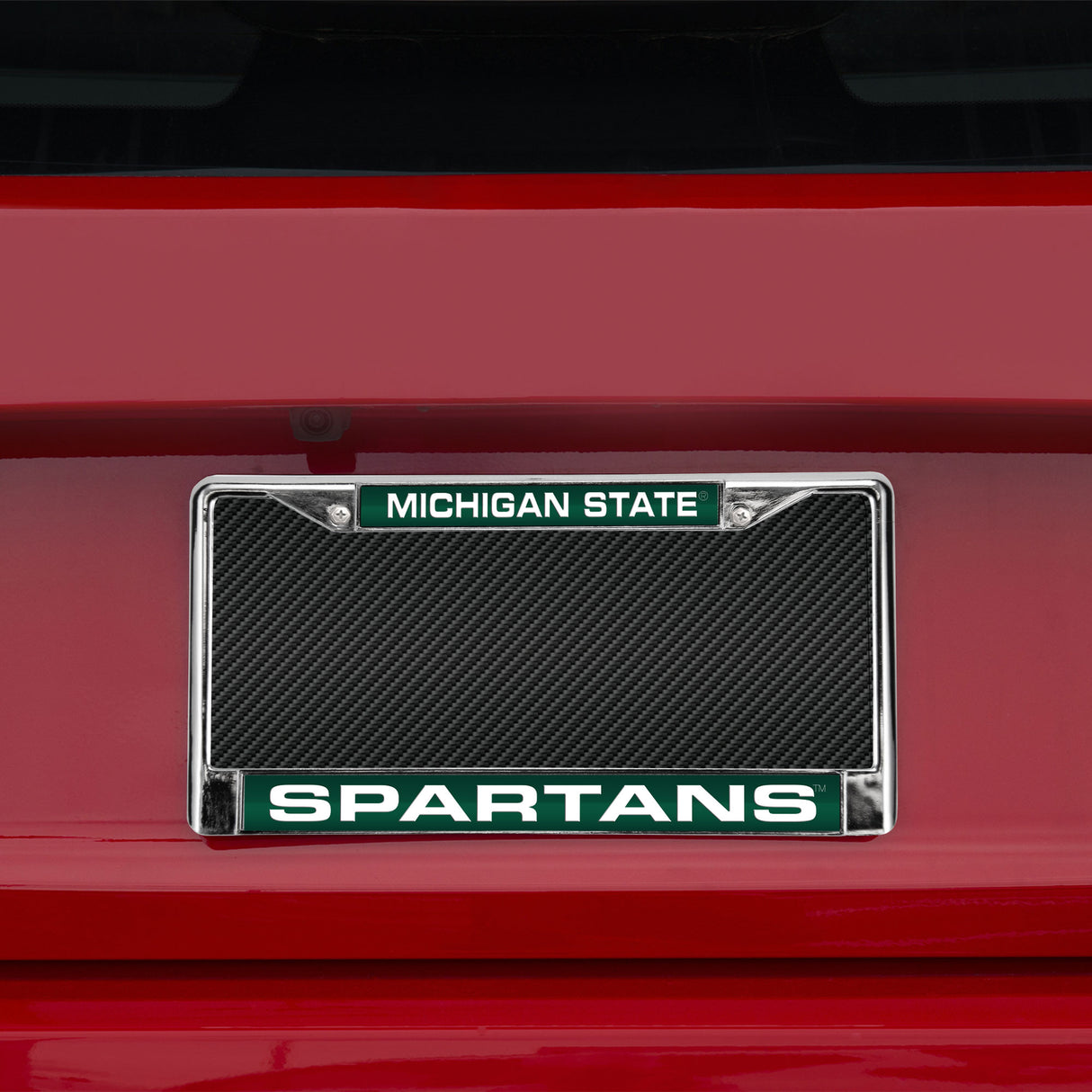 NCAA Michigan State Spartans Laser Cut Chrome License Plate Frame Fan Gear NCAA Michigan State Spartans