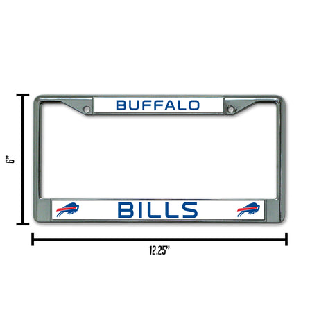 NFL Buffalo Bills Chrome License Plate Frame Fan Gear NFL Buffalo Bills