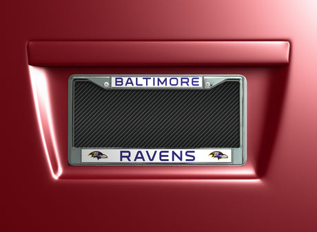 NFL Baltimore Ravens Chrome License Plate Frame Fan Gear NFL Baltimore Ravens