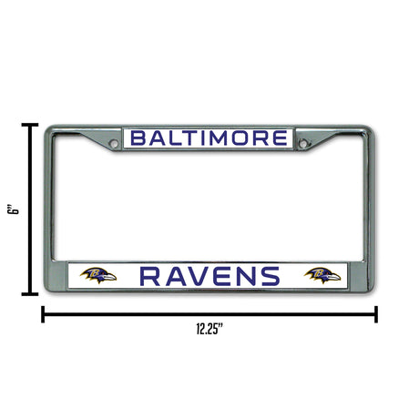 NFL Baltimore Ravens Chrome License Plate Frame Fan Gear NFL Baltimore Ravens