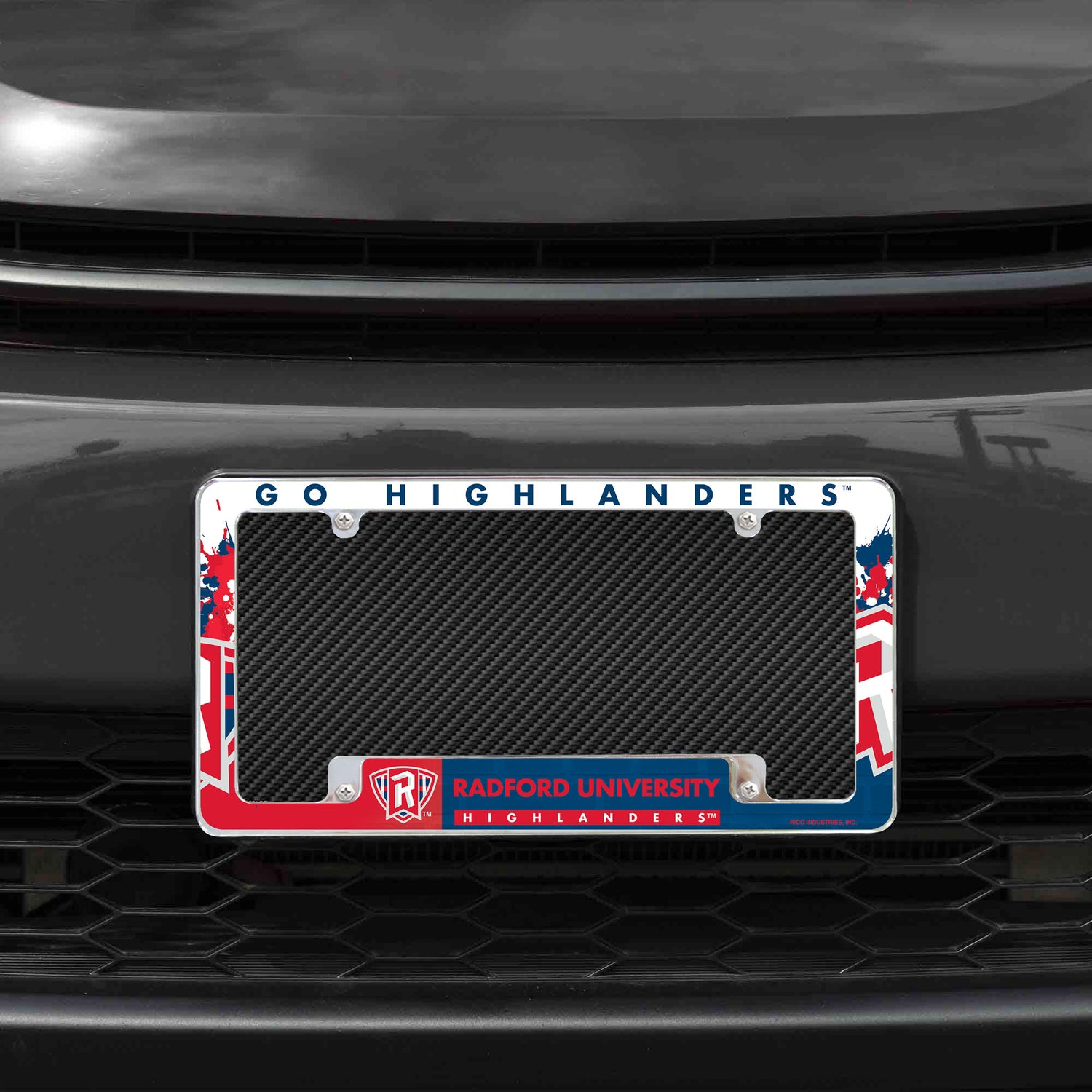 NCAA Radford Highlanders All Over Chrome License Plate Frame Fan Gear NCAA Radford Highlanders