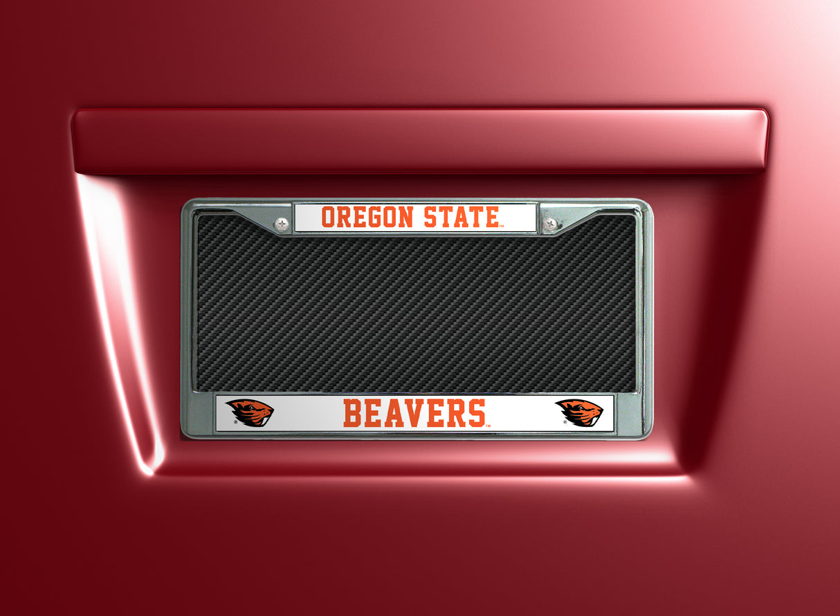 NCAA Oregon State Beavers Chrome License Plate Frame Fan Gear NCAA Oregon State Beavers