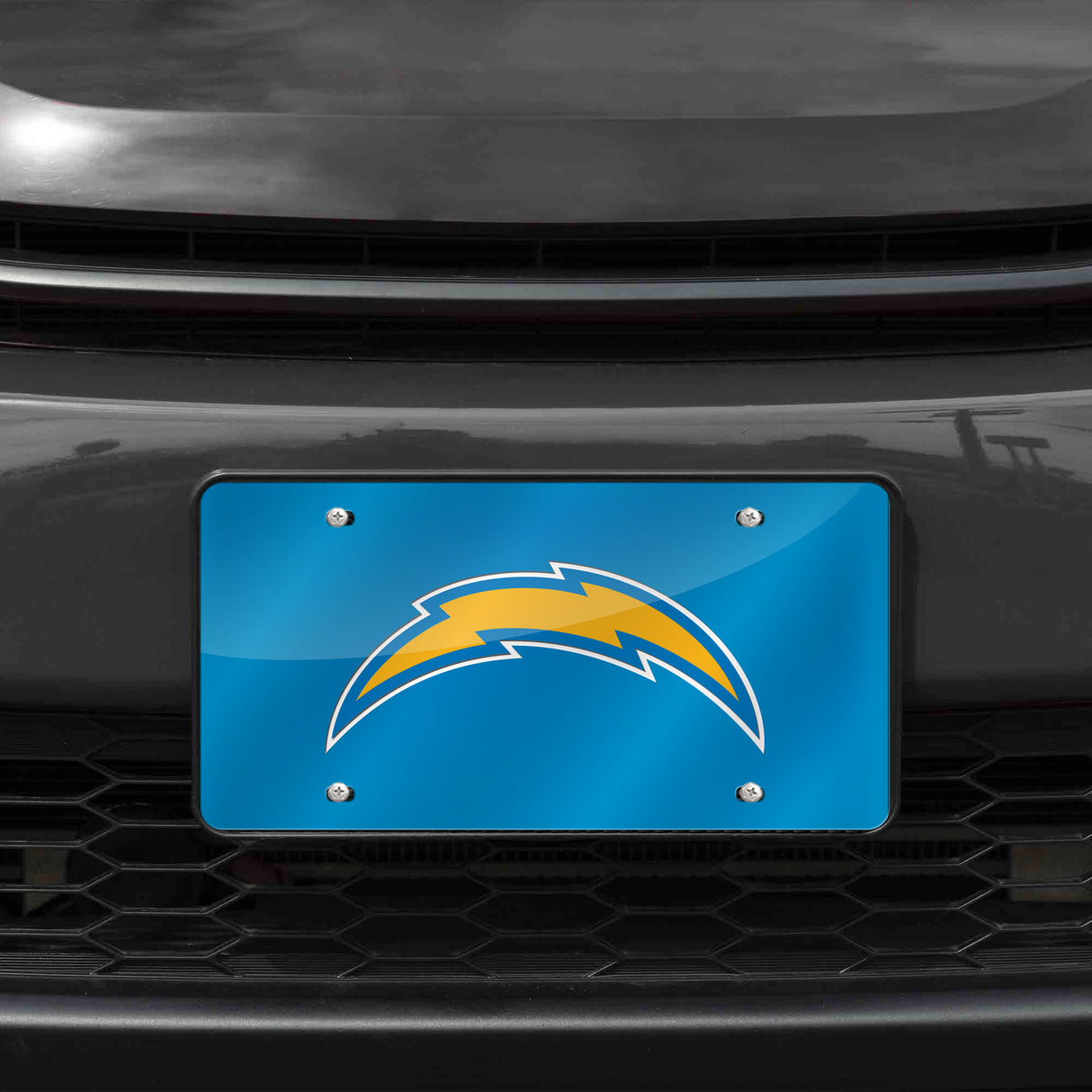 NFL Los Angeles Chargers Laser Cut License Plate Tag Fan Gear NFL Los Angeles Chargers