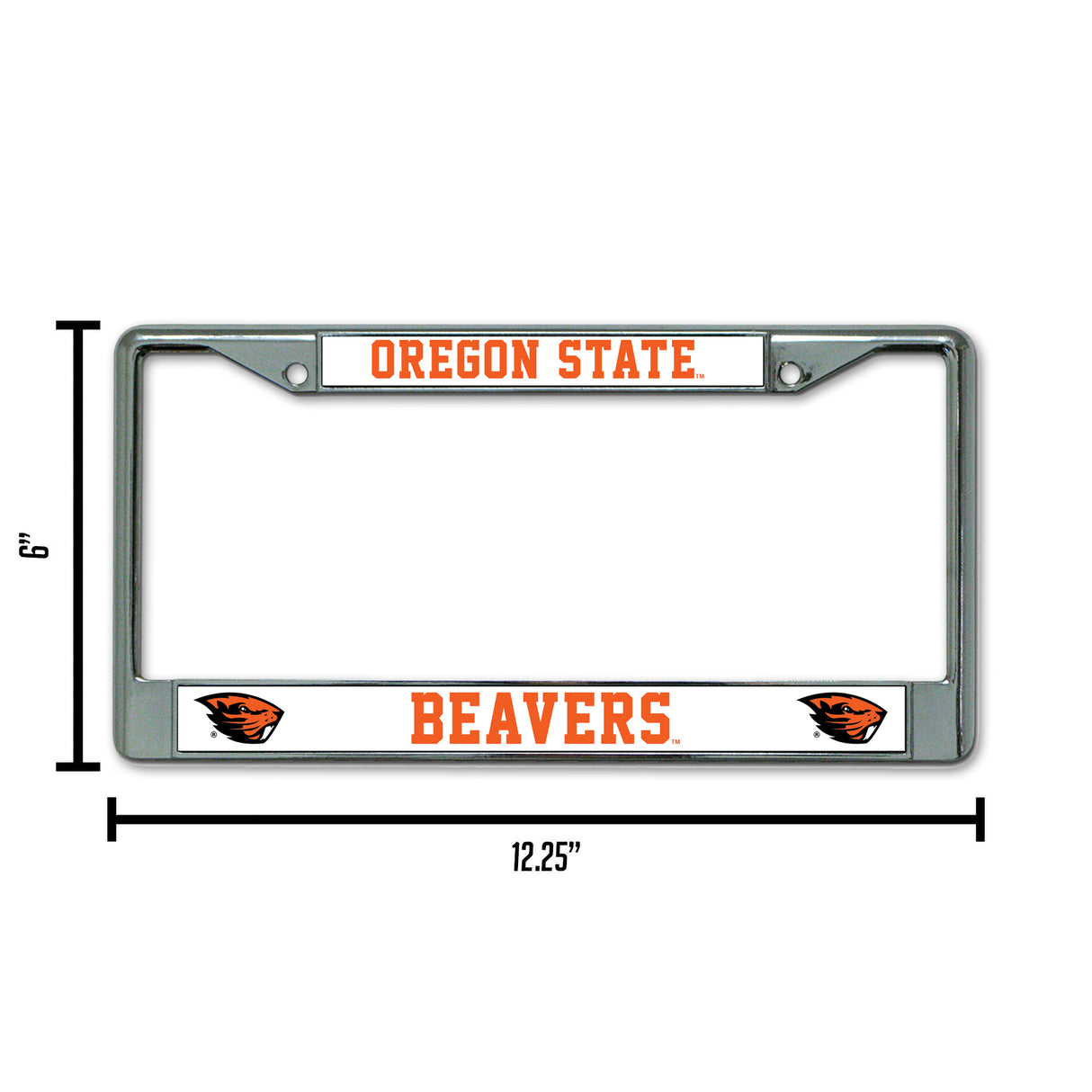 NCAA Oregon State Beavers Chrome License Plate Frame Fan Gear NCAA Oregon State Beavers