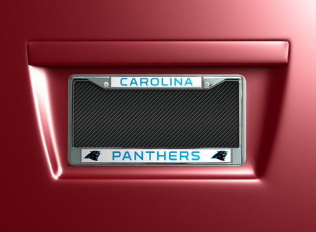 NFL Carolina Panthers Chrome License Plate Frame Fan Gear NFL Carolina Panthers