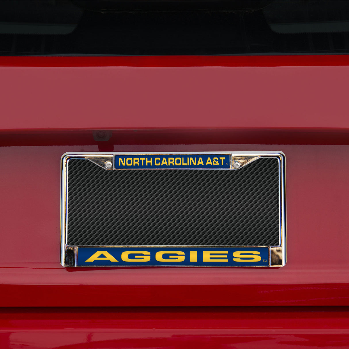 NCAA North Carolina A&T Aggies Laser Cut Chrome License Plate Frame Fan Gear NCAA North Carolina A&T Aggies