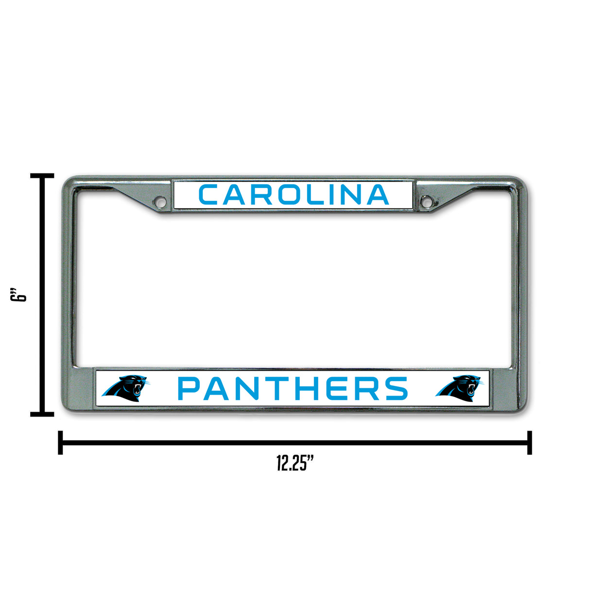 NFL Carolina Panthers Chrome License Plate Frame Fan Gear NFL Carolina Panthers