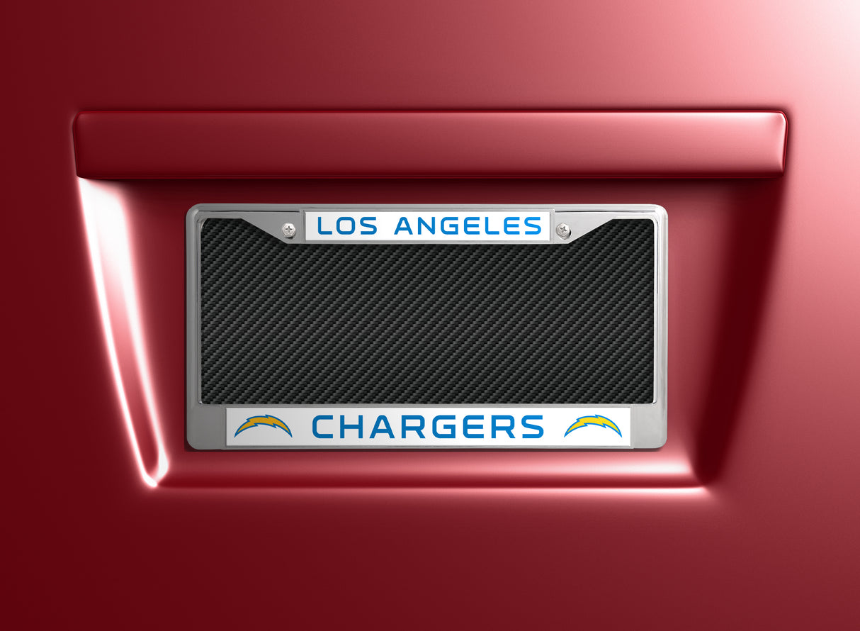 NFL Los Angeles Chargers Chrome License Plate Frame Fan Gear NFL Los Angeles Chargers