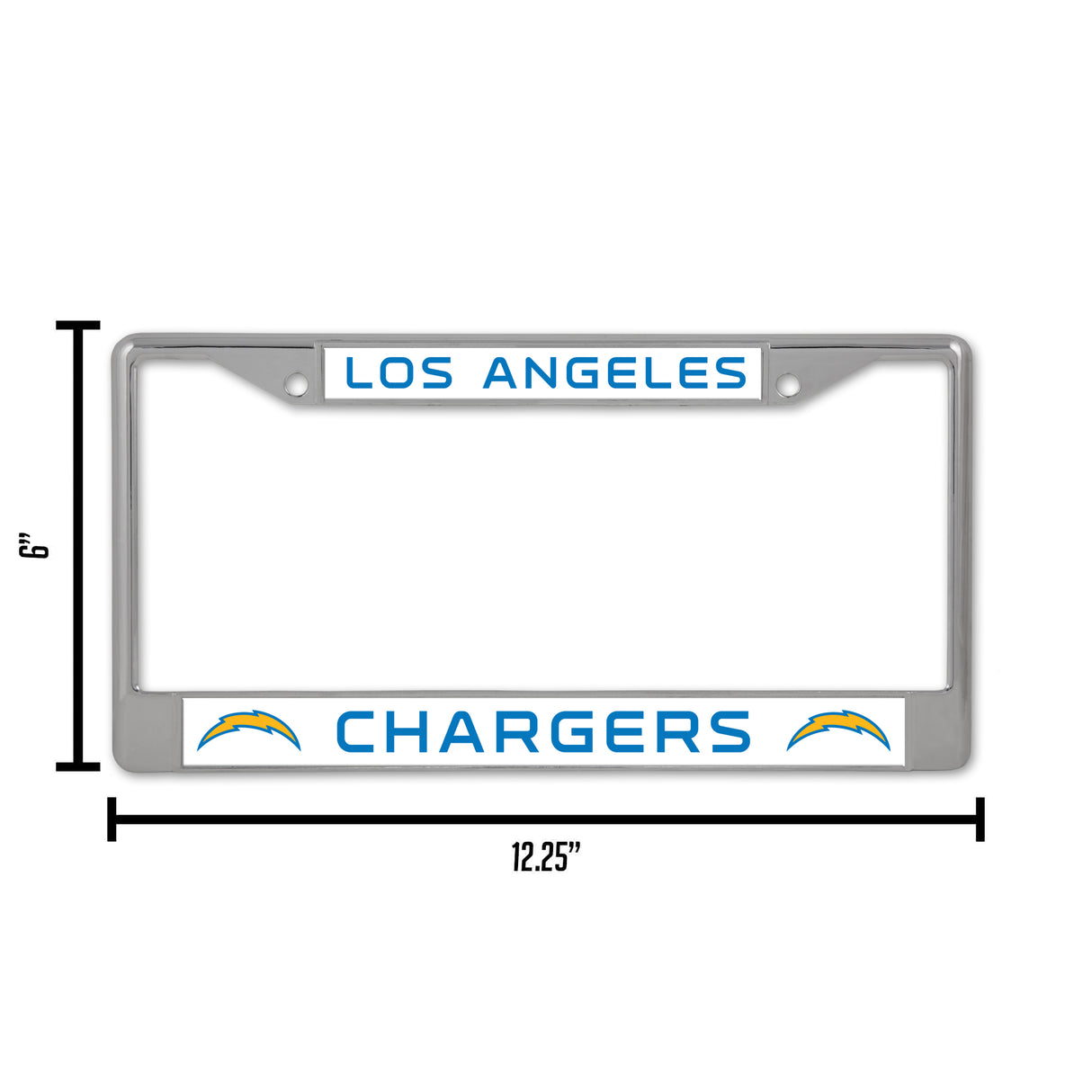 NFL Los Angeles Chargers Chrome License Plate Frame Fan Gear NFL Los Angeles Chargers