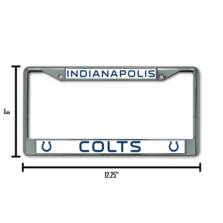 NFL Indianapolis Colts Chrome License Plate Frame Fan Gear NFL Indianapolis Colts