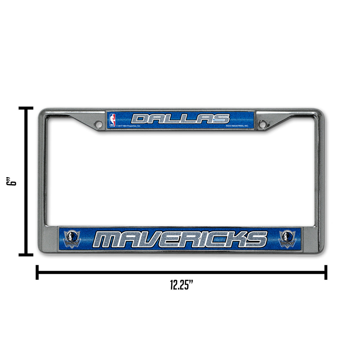 NBA Dallas Mavericks Chrome Glitter License Plate Frame Fan Gear NBA Dallas Mavericks
