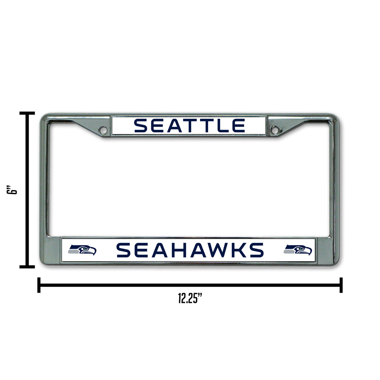 NFL Seattle Seahawks Chrome License Plate Frame Fan Gear NFL Seattle Seahawks