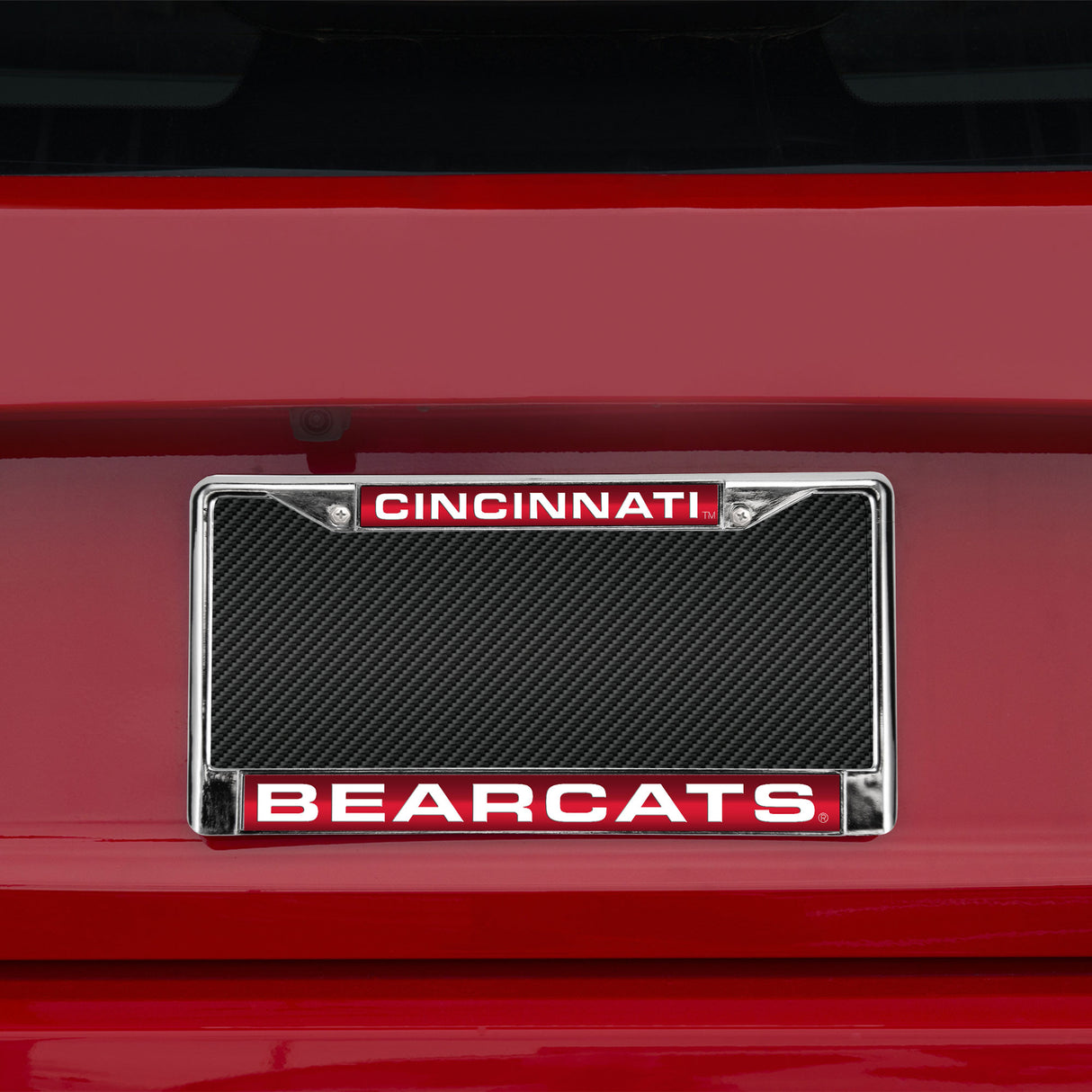 NCAA Cincinnati Bearcats Laser Cut Chrome License Plate Frame Fan Gear NCAA Cincinnati Bearcats