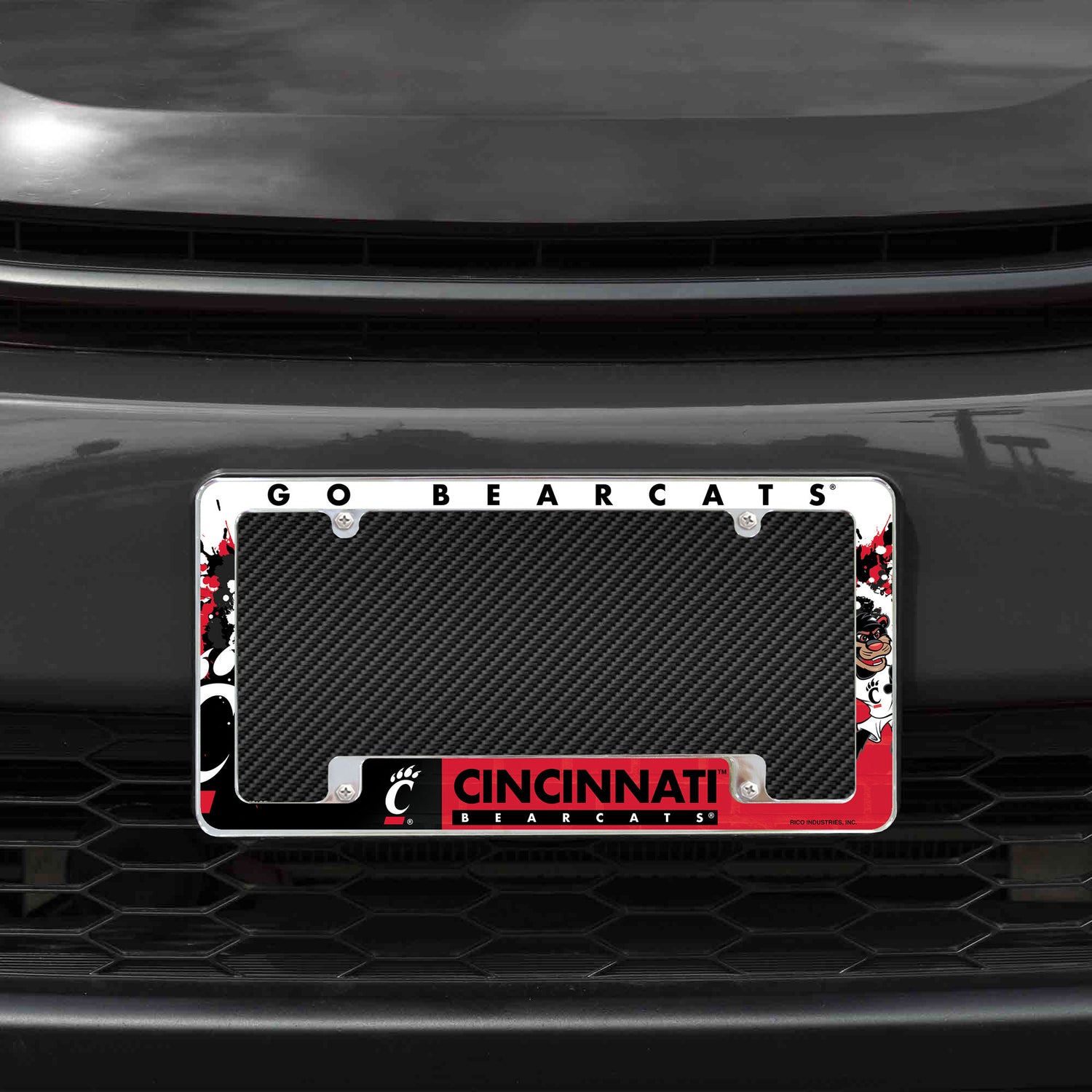 NCAA Cincinnati Bearcats All Over Chrome License Plate Frame Fan Gear NCAA Cincinnati Bearcats