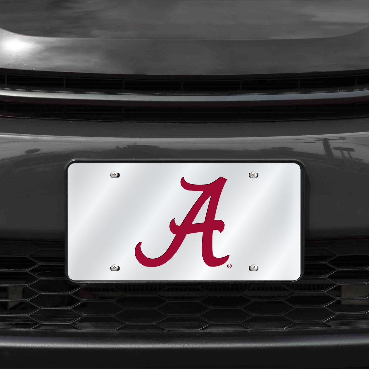 NCAA Alabama Crimson Tide Silver Laser Cut Automobile Tag Fan Gear NCAA Alabama Crimson Tide