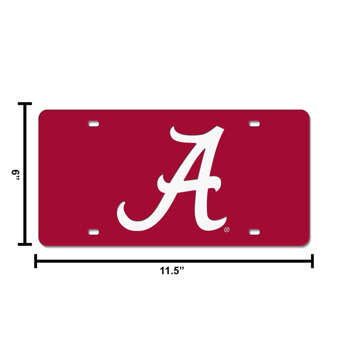 NCAA Alabama Crimson Tide Laser Cut Automobile Tag Fan Gear NCAA Alabama Crimson Tide