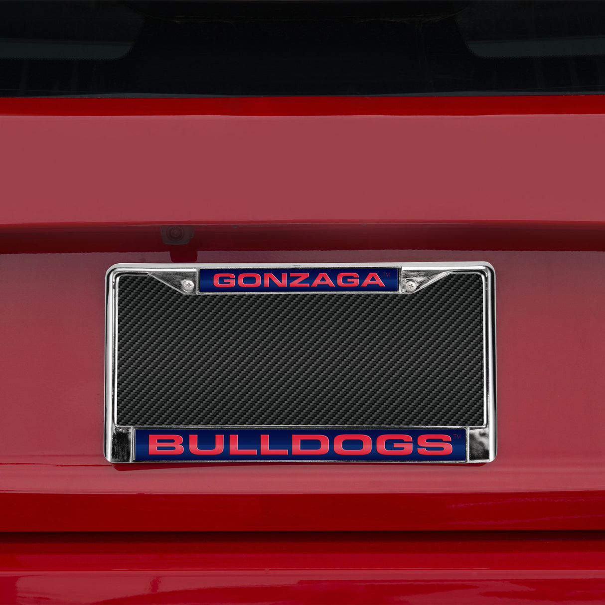 NCAA Gonzaga Bulldogs - Zags Laser Cut Chrome License Plate Frame Fan Gear NCAA Gonzaga Bulldogs
