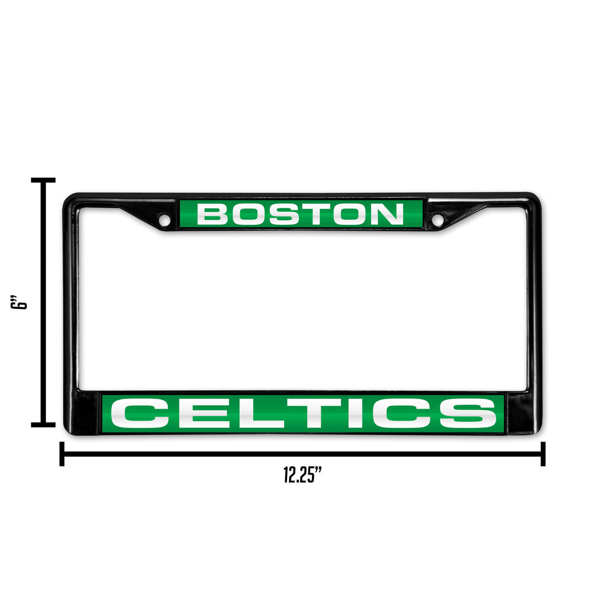 NBA Boston Celtics Laser Cut Black Chrome License Plate Frame Fan Gear NBA Boston Celtics