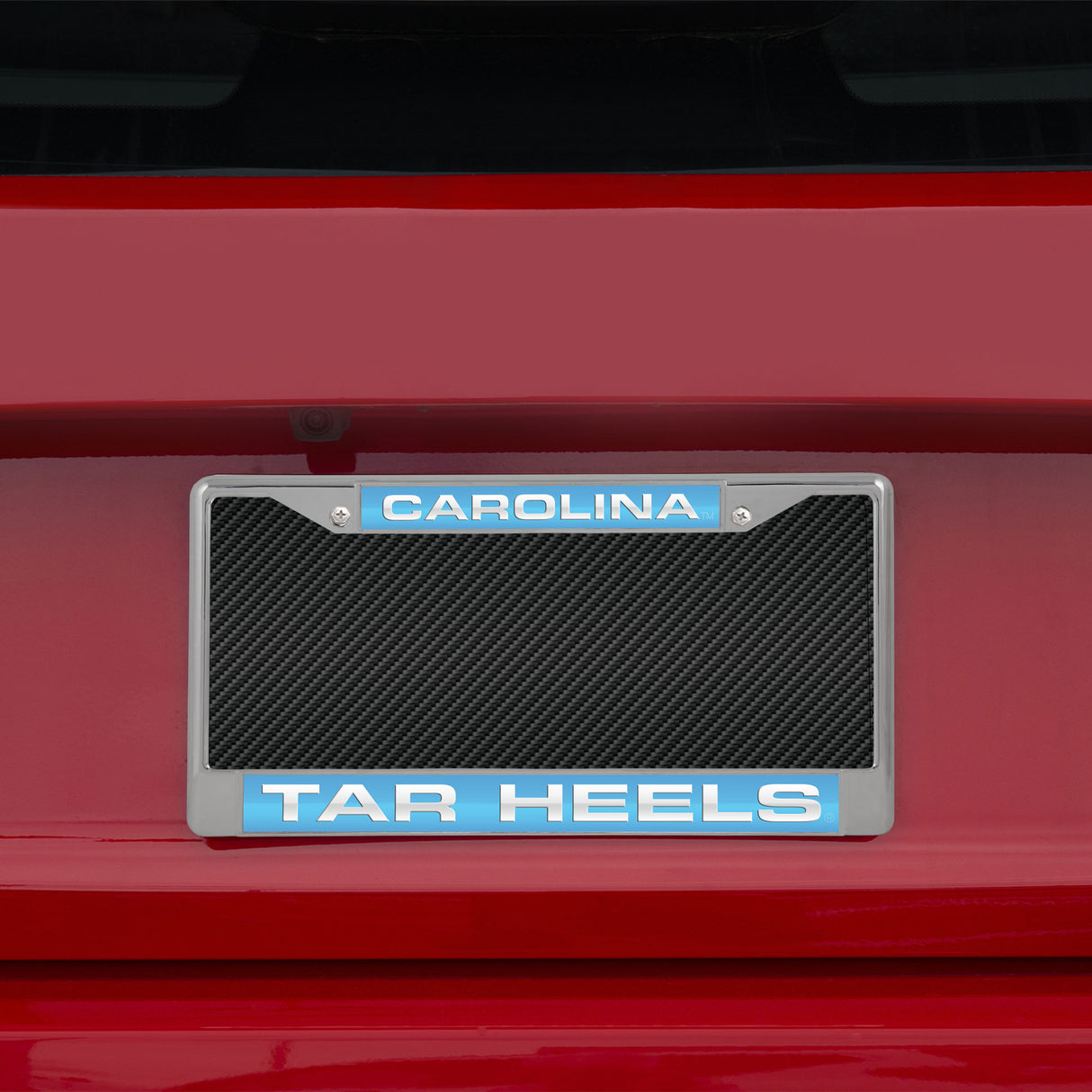 NCAA North Carolina Tar Heels Laser Cut Chrome License Plate Frame Fan Gear NCAA North Carolina Tar Heels