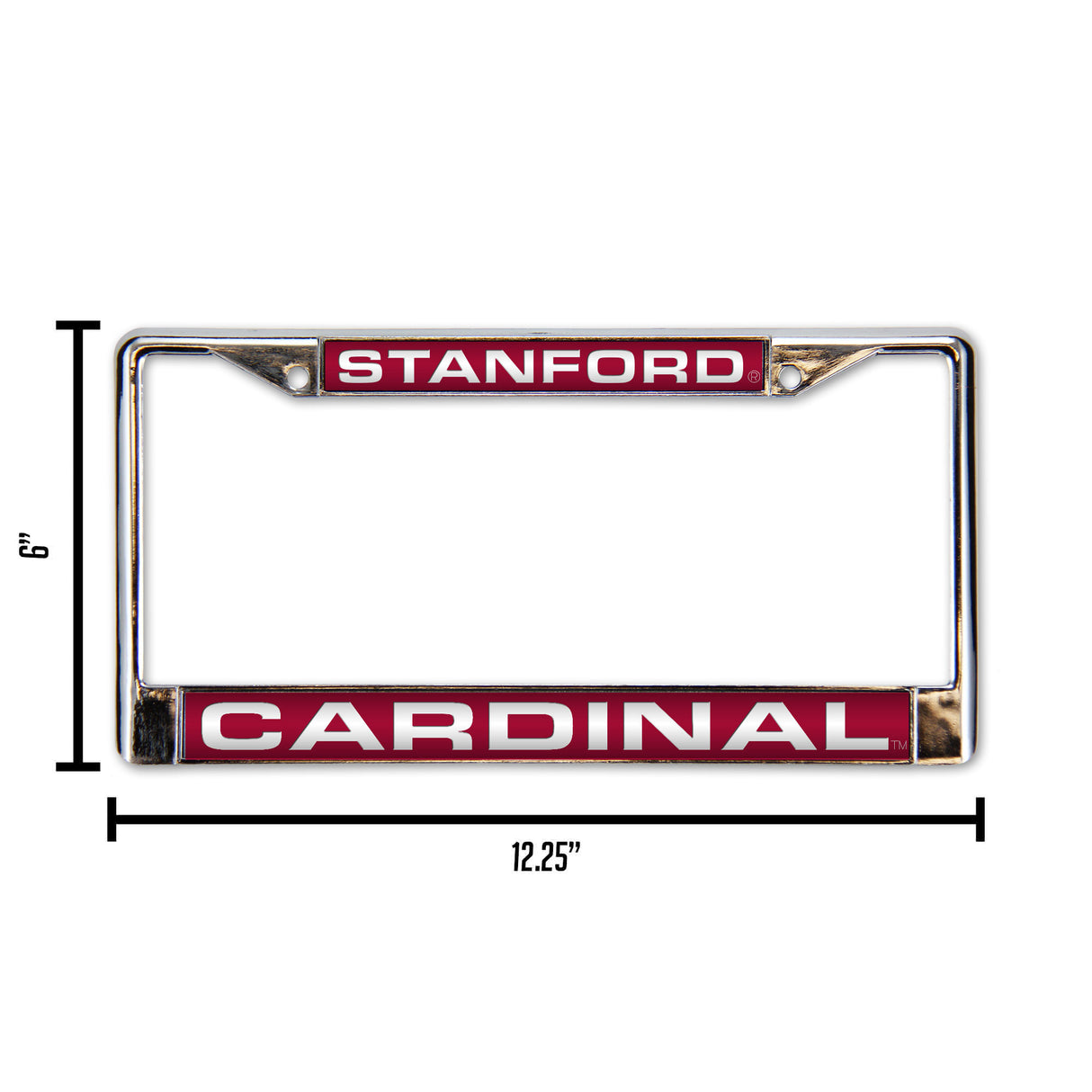 NCAA Stanford Cardinal Laser Cut Chrome License Plate Frame Fan Gear NCAA Stanford Cardinal