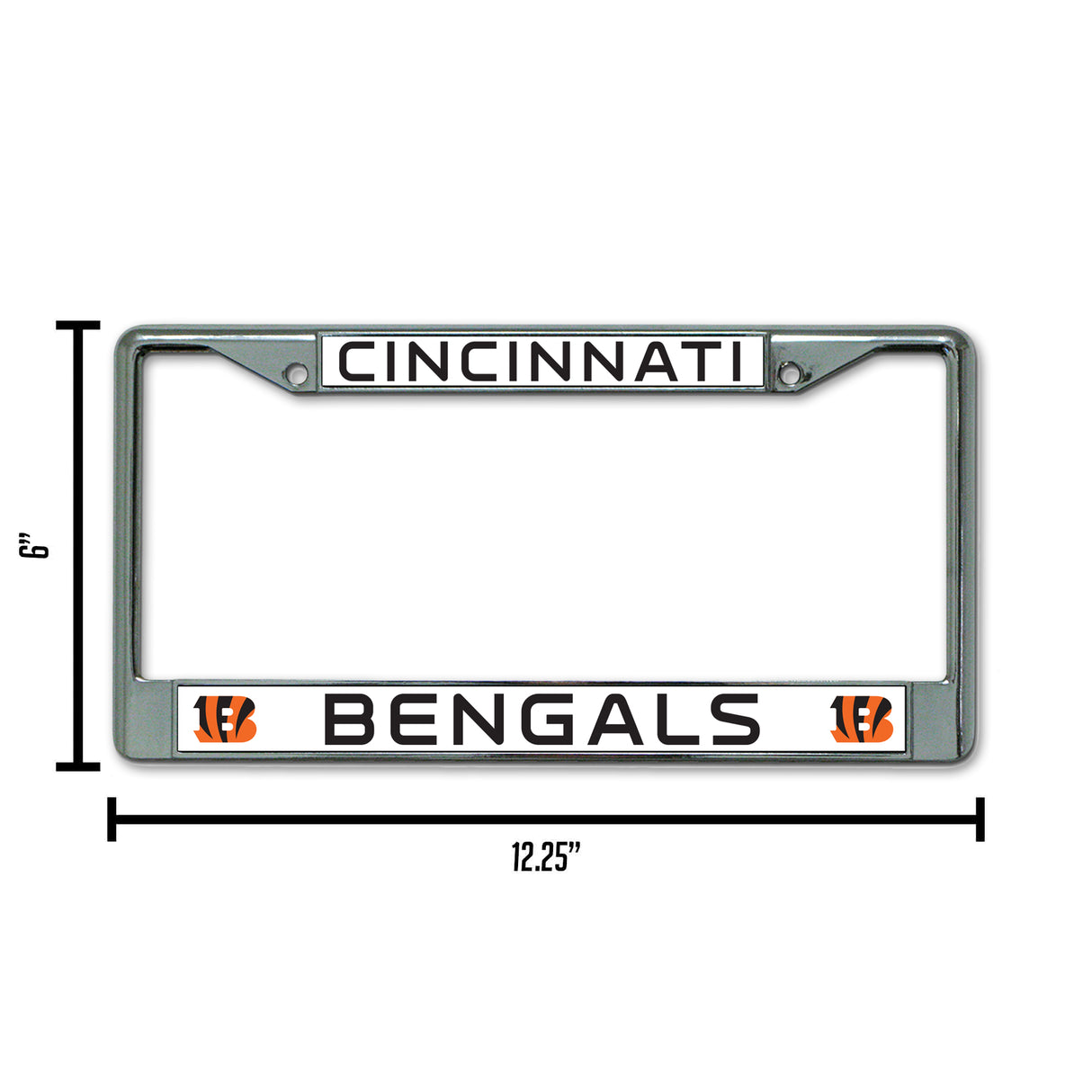 NFL Cincinnati Bengals Chrome License Plate Frame Fan Gear NFL Cincinnati Bengals