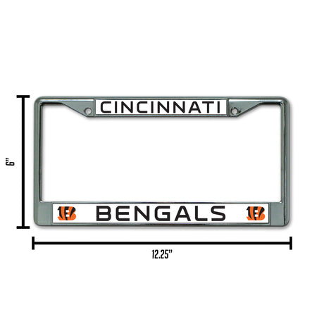 NFL Cincinnati Bengals Chrome License Plate Frame Fan Gear NFL Cincinnati Bengals