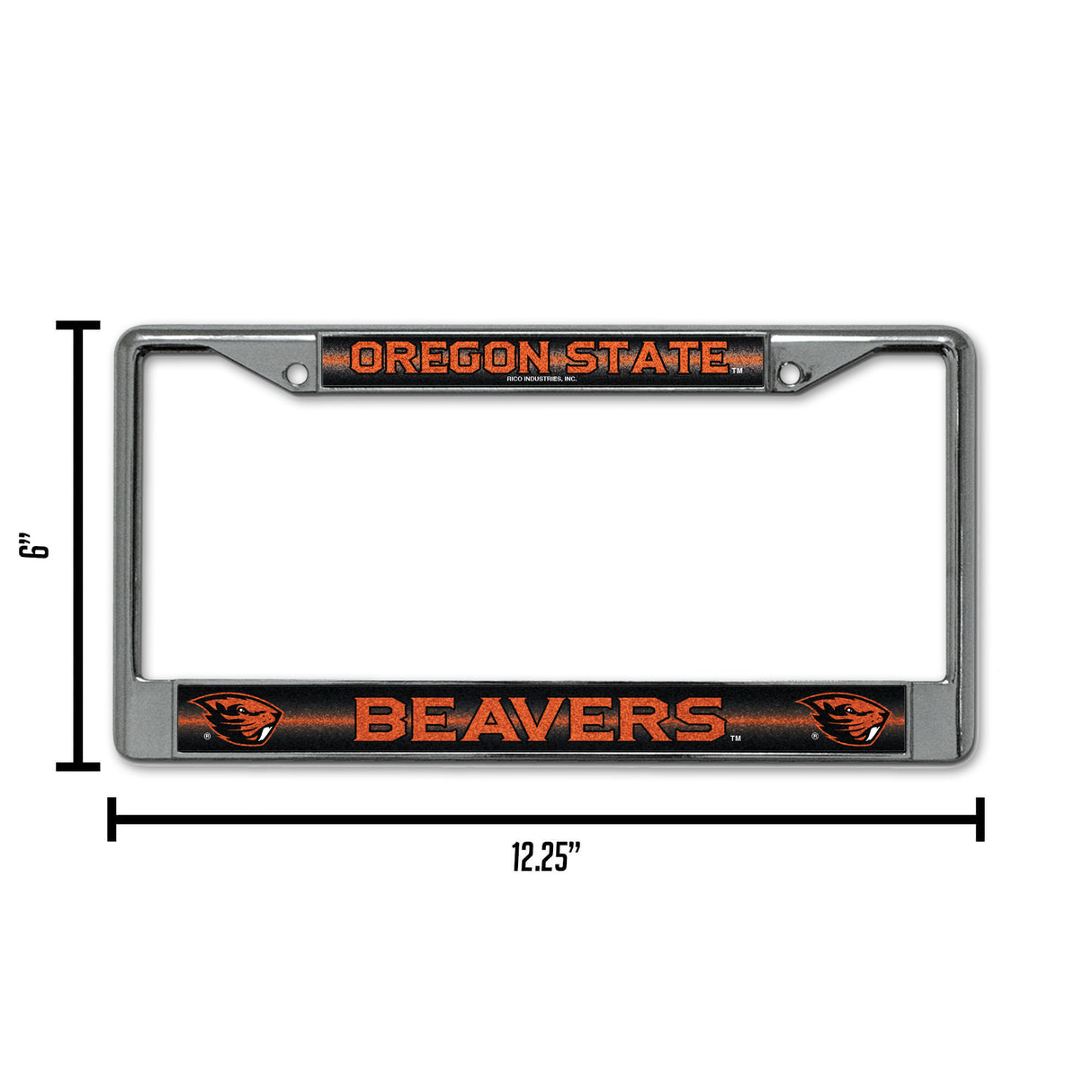 NCAA Oregon State Beavers Chrome Glitter License Plate Frame Fan Gear NCAA Oregon State Beavers