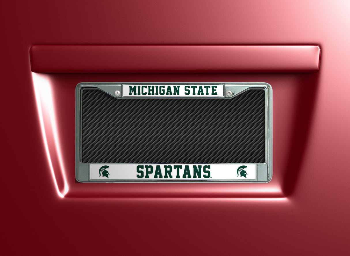 NCAA Michigan State Spartans Chrome License Plate Frame Fan Gear NCAA Michigan State Spartans
