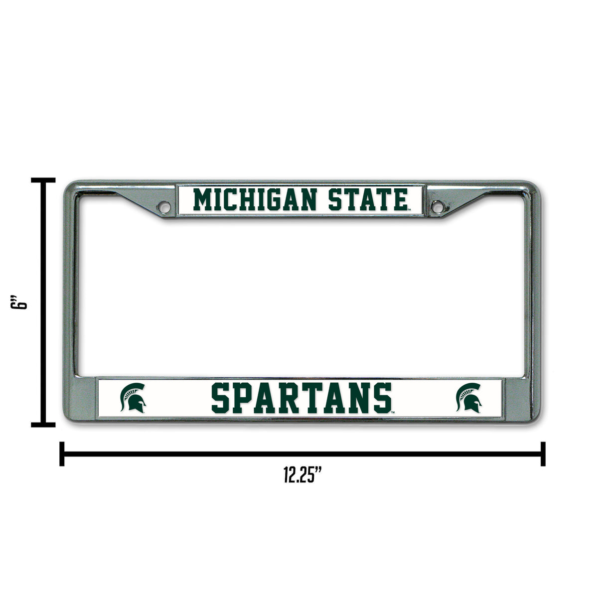 NCAA Michigan State Spartans Chrome License Plate Frame Fan Gear NCAA Michigan State Spartans