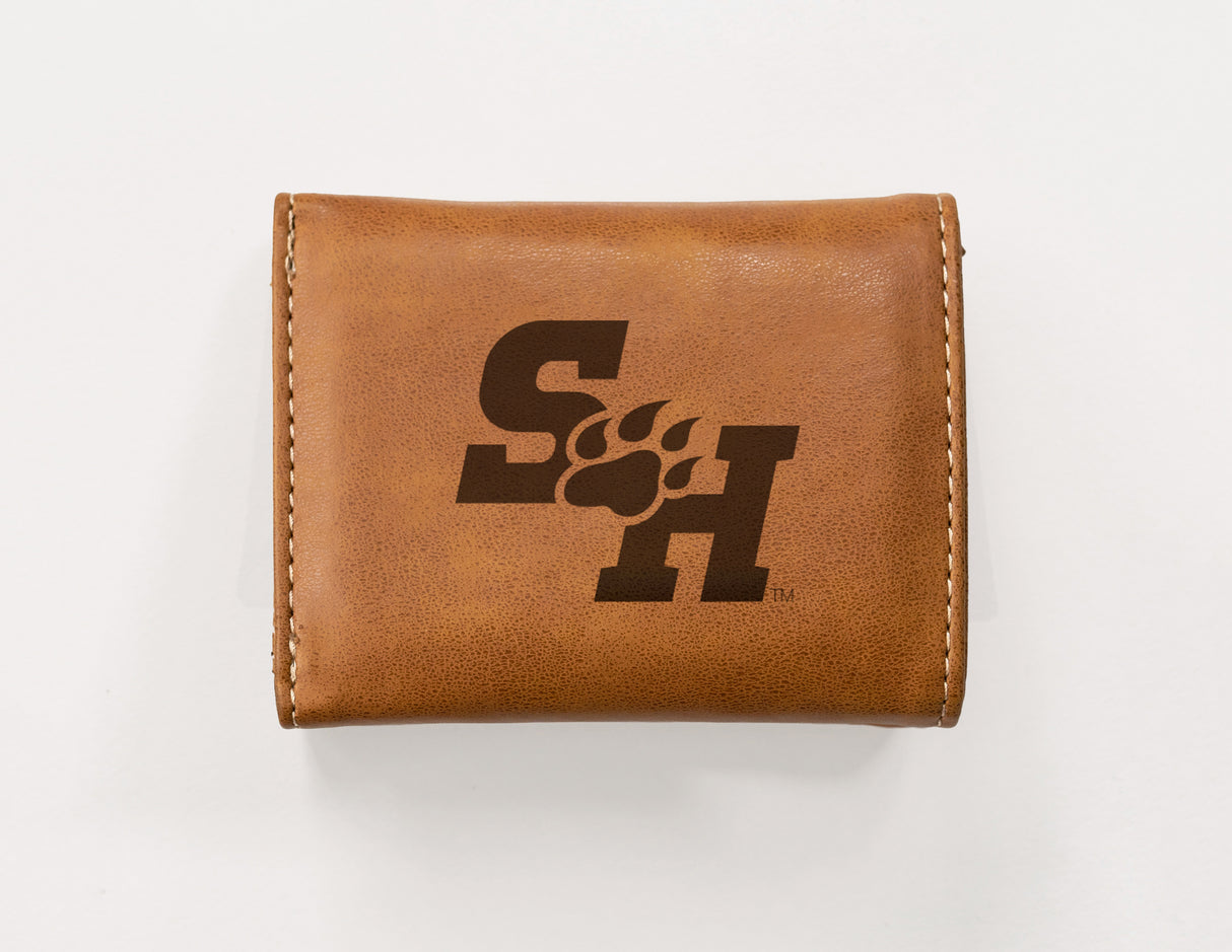 NCAA Sam Houston State Bearkats Laser Engraved Tri-Fold Wallet Fan Gear NCAA Sam Houston State Bearkats