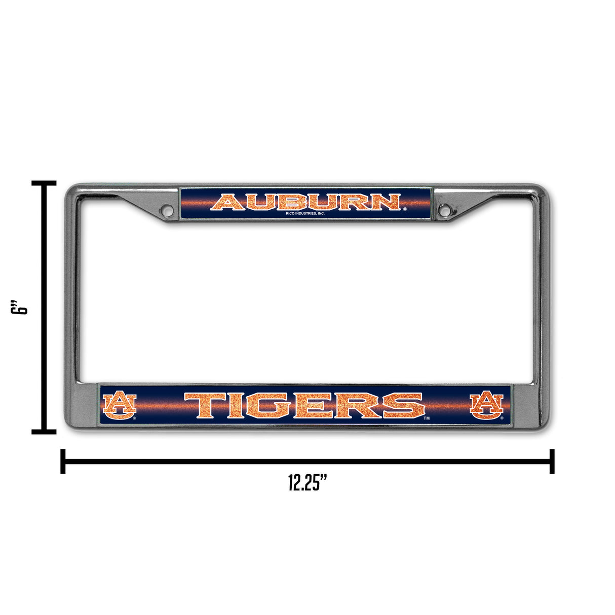 NCAA Auburn Tigers Chrome Glitter License Plate Frame Fan Gear NCAA Auburn Tigers