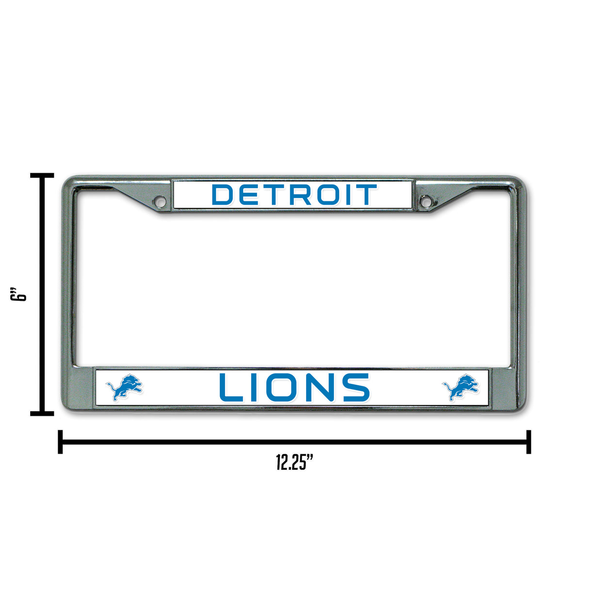 NFL Detroit Lions Chrome License Plate Frame Fan Gear NFL Detroit Lions