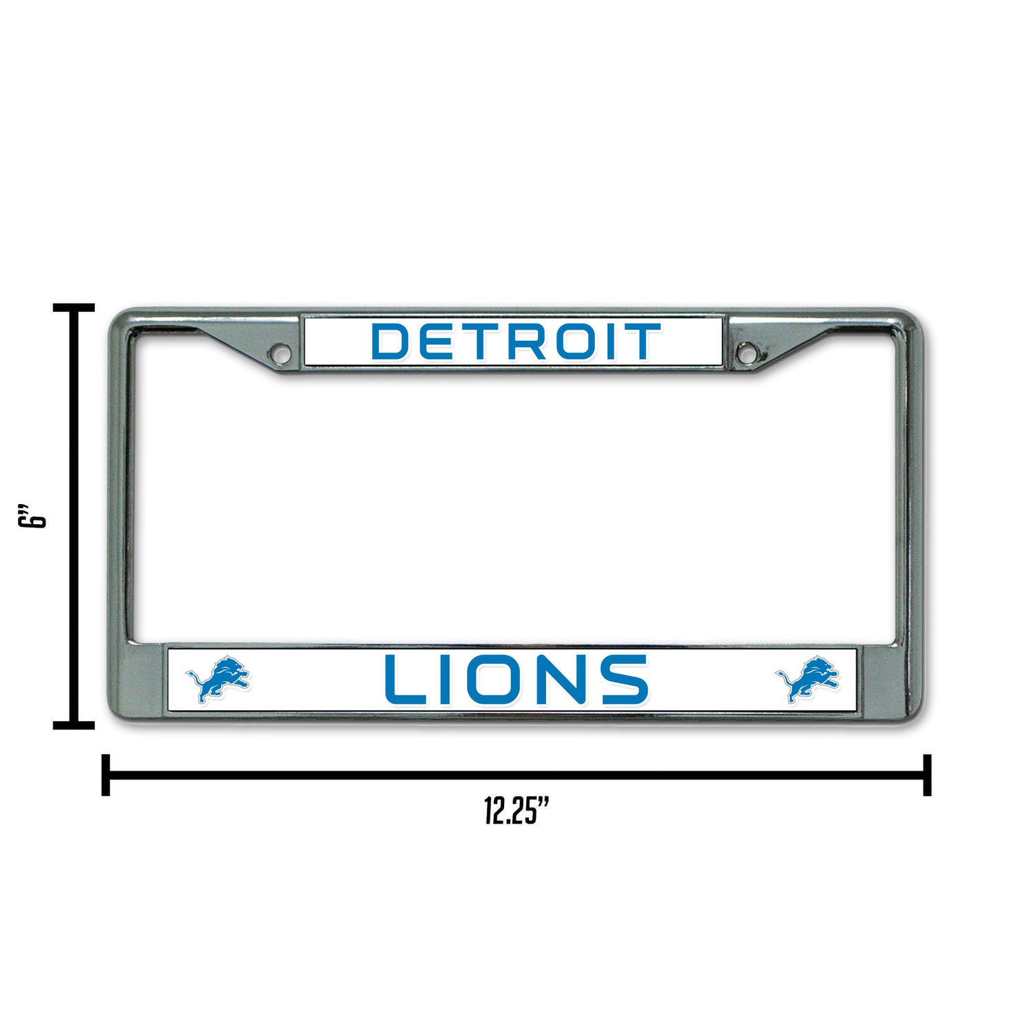 NFL Detroit Lions Chrome License Plate Frame Fan Gear NFL Detroit Lions
