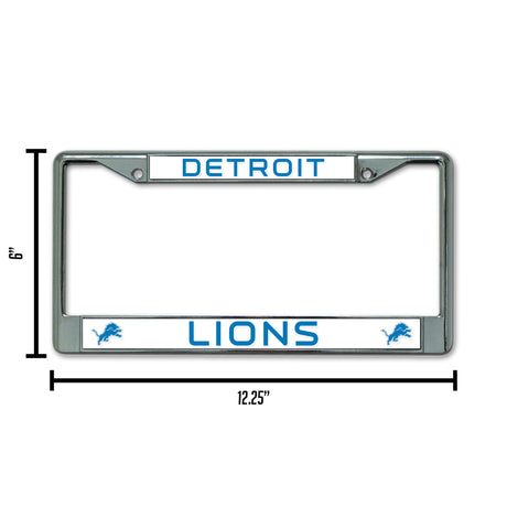 NFL Detroit Lions Chrome License Plate Frame Fan Gear NFL Detroit Lions