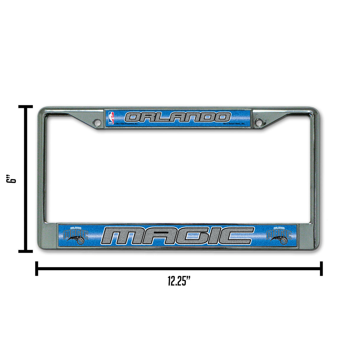 NBA Orlando Magic Chrome Glitter License Plate Frame Fan Gear NBA Orlando Magic