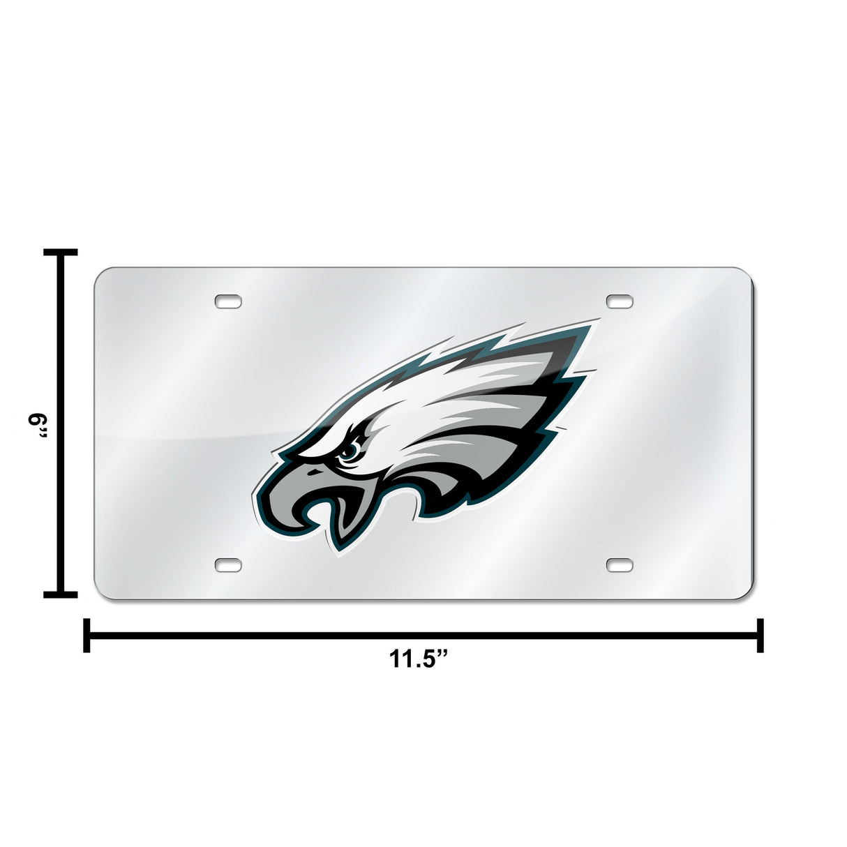 NFL Philadelphia Eagles Laser Cut Silver License Plate Tag Fan Gear NFL Philadelphia Eagles