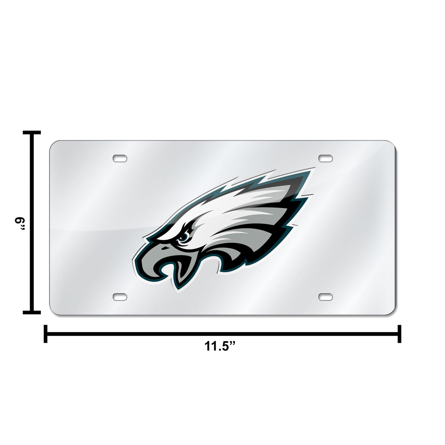 NFL Philadelphia Eagles Laser Cut Silver License Plate Tag Fan Gear NFL Philadelphia Eagles