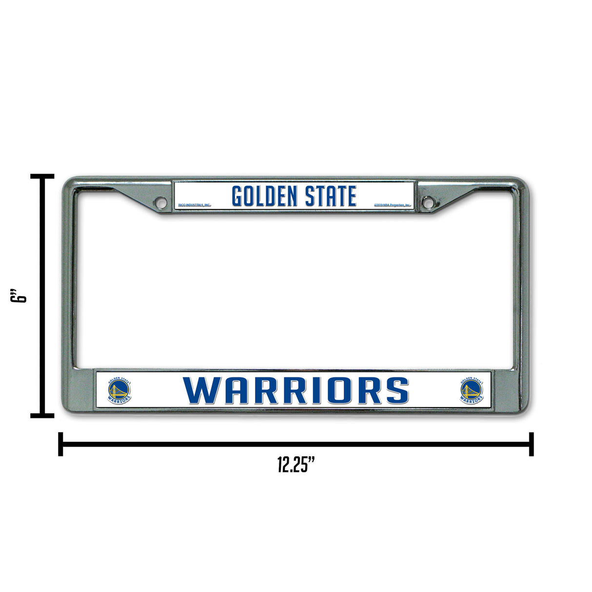 NBA Golden State Warriors Chrome License Plate Frame Fan Gear NBA Golden State Warriors