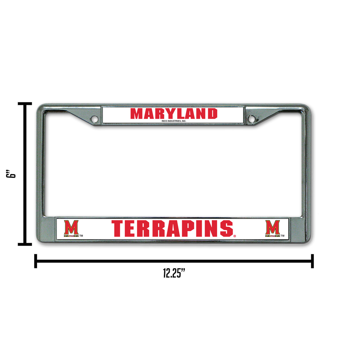 NCAA Maryland Terrapins Chrome License Plate Frame Fan Gear NCAA Maryland Terrapins