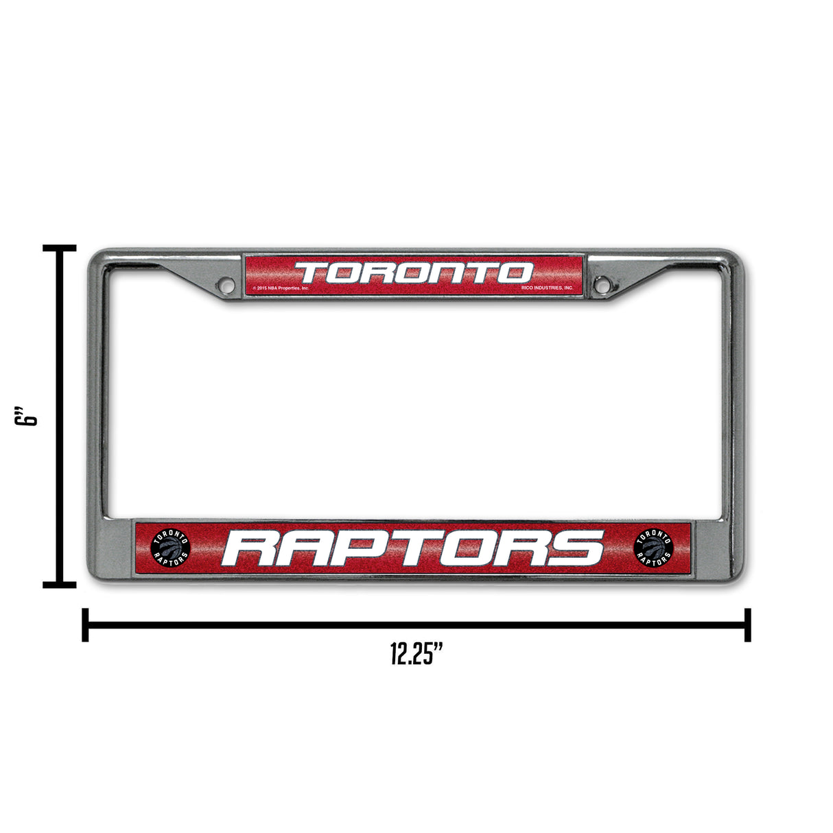 NBA Toronto Raptors Chrome Glitter License Plate Frame Fan Gear NBA Toronto Raptors