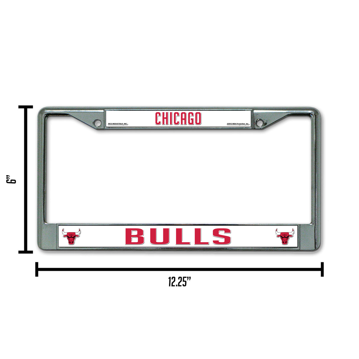 NBA Chicago Bulls Chrome License Plate Frame Fan Gear NBA Chicago Bulls
