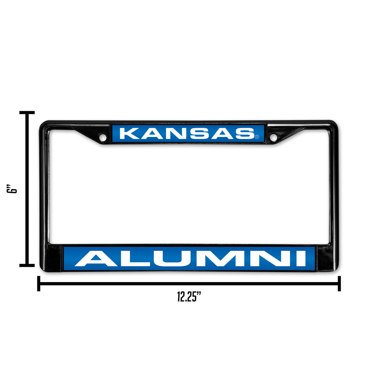 NCAA Kansas Jayhawks Laser Cut Black Chrome License Plate Frame Fan Gear NCAA Kansas Jayhawks