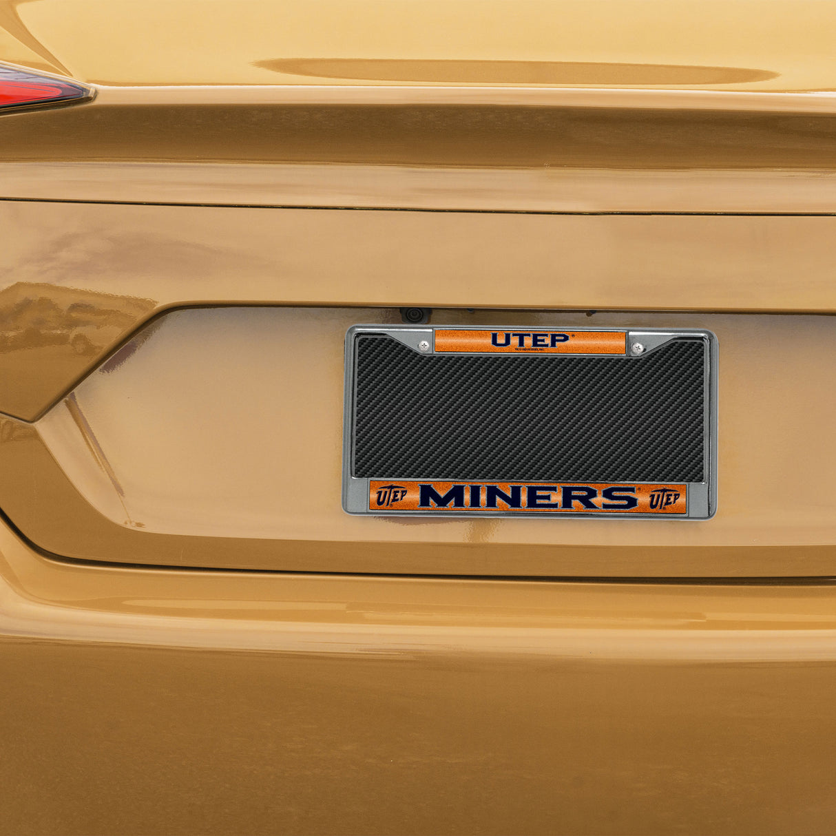NCAA Texas-El Paso Miners - UTEP Chrome Glitter License Plate Frame Fan Gear NCAA Texas-El Paso Miners