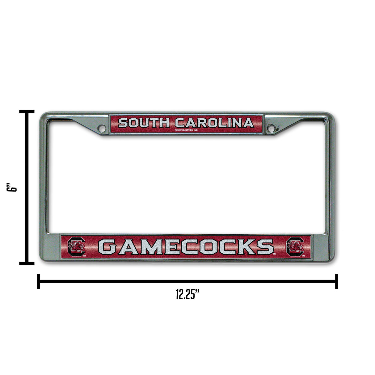 NCAA South Carolina Gamecocks Chrome Glitter License Plate Frame Fan Gear NCAA South Carolina Gamecocks