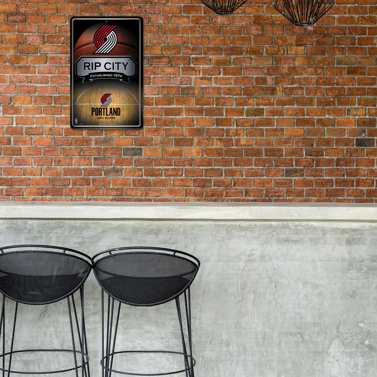 NBA Portland Trail Blazers Large Metal Sign Fan Gear NBA Portland Trail Blazers