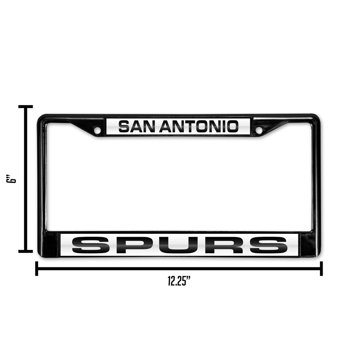 NBA San Antonio Spurs Laser Cut Chrome License Plate Frame Fan Gear NBA San Antonio Spurs