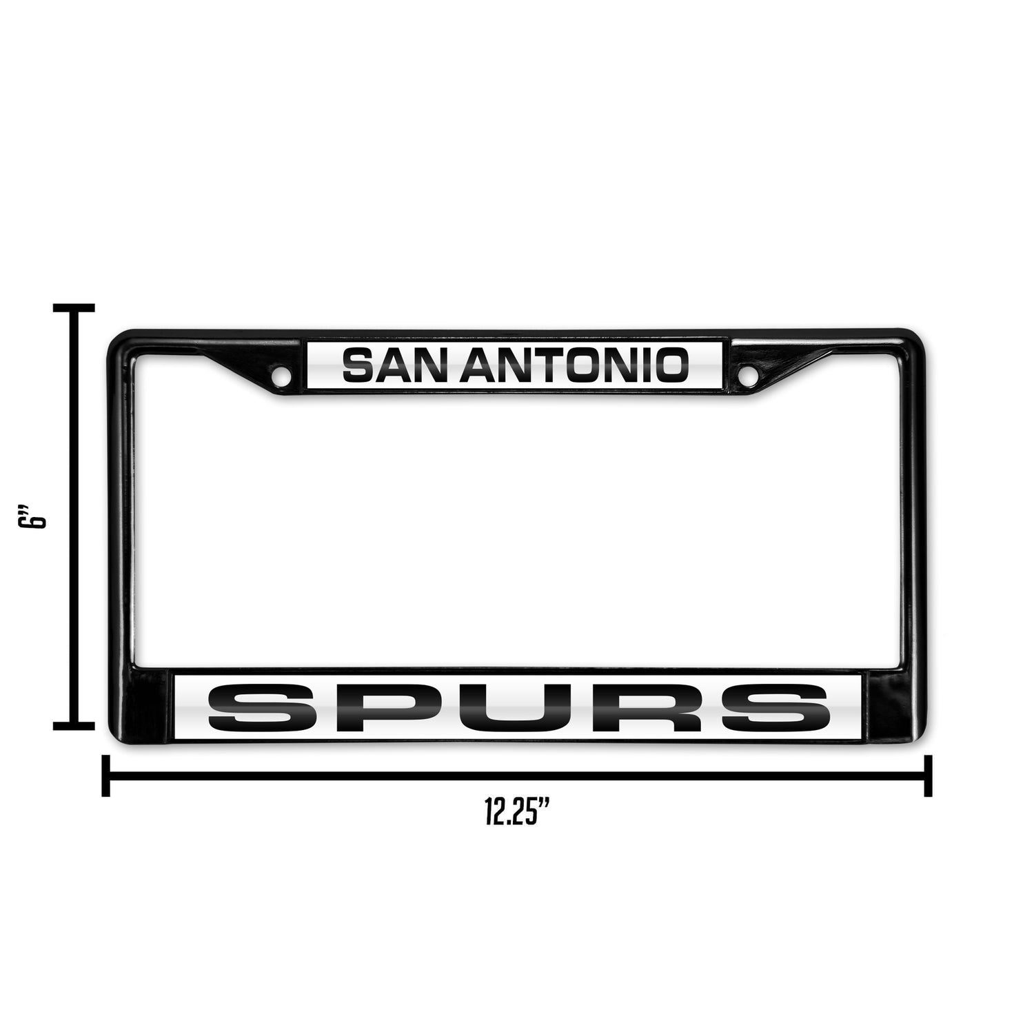 NBA San Antonio Spurs Laser Cut Chrome License Plate Frame Fan Gear NBA San Antonio Spurs
