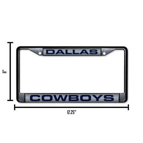NFL Dallas Cowboys Laser Cut Chrome License Plate Frame Fan Gear NFL Dallas Cowboys